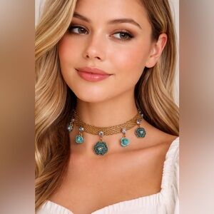 Betsey Johnson Flower Choker Necklace Whimsical Romantic